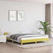 Łóżka - Lumarko Rama łóżka z zagłówkiem, zielona, 180x200 cm, obita tkaniną - miniaturka - grafika 1
