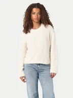 Swetry damskie - Noisy May Sweter Sassy 27029424 Beżowy Relaxed Fit - miniaturka - grafika 1