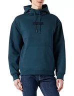 Bluzy męskie - G-STAR RAW Męska bluza z kapturem Woven Mix Graphic Loose Hooded Sweats, Niebieski (Midnight Blue D20700-a971-0026), XS - miniaturka - grafika 1