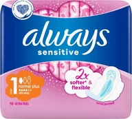 Podpaski - Always Sensitive Ultra Normal Plus Podpaski higieniczne 10 sztuk - miniaturka - grafika 1