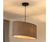 Lampy sufitowe - Duolla - Żyrandol na lince OVAL 1xE27/15W/230V brązowy - miniaturka - grafika 1