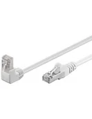 Patchcordy - Kabel Lan Patchcord Cat 5E F/utp 1x90 Biały 1m - miniaturka - grafika 1