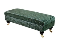 Ławki do przedpokoju - Kufer tapicerowany skrzynia QM-7 70cm EMRAWOOD Liście Ardeco 03 - miniaturka - grafika 1