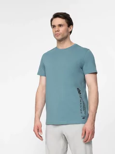 Koszulki męskie - T-shirt regular z bawełny organicznej męski - 4F - grafika 1
