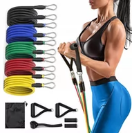 Gumy, taśmy, ekspandery - Zestaw 5 Gum Oporowych do Ćwiczeń Ekspander 5-46KG - miniaturka - grafika 1