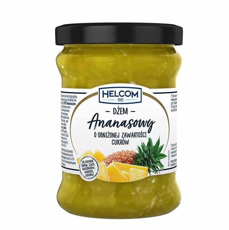 HELCOM Dżem ananasowy o obniżonej zawartości cukrów 320g