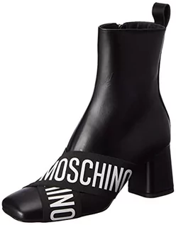 Botki damskie - Love Moschino Damskie sztyblety SCA.nod.grosso75 Vitello czarne, 38 EU - grafika 1