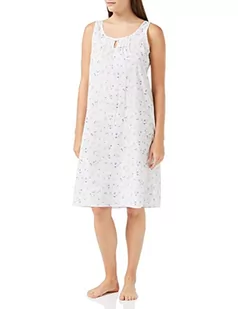 Marlon Damska koszula nocna bez rękawów Delta Cotton Dobby Print, NIEBIESKI, 34-36 - Piżamy damskie - miniaturka - grafika 1