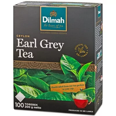 Dilmah Gourmet Foods Herbata czarna, ekspresowa Earl grey, 100x2 g