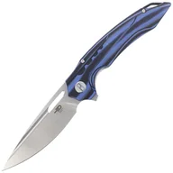 Noże - Nóż składany Bestech Ornetta Carbon Fiber / Blue G10, Stonewash / Satin N690 by Kombou (BL02A) - miniaturka - grafika 1