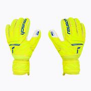 Piłka nożna - Rękawice bramkarskie Reusch Attrakt Grip Finger Support żółte 5270810 - miniaturka - grafika 1