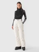Spodnie narciarskie - 4F Spodnie narciarskie w kolorze kremowym - miniaturka - grafika 1