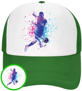 CZAPKA Z DASZKIEM PIŁKA NOŻNA DLA DZIECI SIATKA ZIELONA BEJSBOLÓWKA - Czapki i chusty sportowe męskie CZAPKA Z DASZKIEM PIŁKA NOŻNA DLA DZIECI SIATKA ZIELONA BEJSBOLÓWKA - Czapki i chusty sportowe męskie - miniaturka - grafika 1