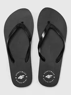 Klapki i japonki damskie - Japonki na lato i plaże damskie 4F 4FMM00FFLIF018-21A Czarny - miniaturka - grafika 1