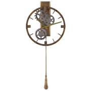 Zegary - Beliani Zegar ścienny z wahadłem  30 cm złoty MARCOTE - miniaturka - grafika 1