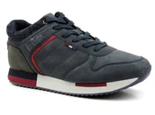 Buty zimowe męskie - Sneakersy męskie ocieplone miękką tkaniną - LEE COOPER LCJ-21-29-0642M, granatowe - Lee Cooper - miniaturka - grafika 1