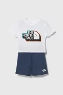 Dresy i komplety dla dziewczynek - The North Face komplet bawełniany dziecięcy SUMMER SET kolor biały - miniaturka - grafika 1