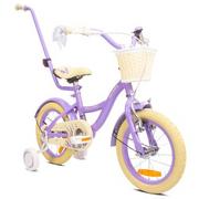 Rowery - Rower dziecięcy SUN BABY Flower 14 cali dla dziewczynki Lawendowy | Bezpłatny transport - miniaturka - grafika 1