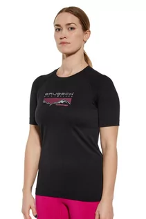Koszulki sportowe damskie - Koszulka termoaktywna damska Brubeck Dynamic Outdoor SS13830 czarny - grafika 1