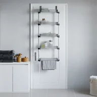 Wieszaki i stojaki - vidaXL Organizer na drzwi z 5 półkami, 52x20x135 cm, aluminium - miniaturka - grafika 1