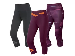 Spodnie sportowe damskie - Capri CRIVIT CRIVIT Spodnie funkcyjne damskie typu szybkoschnące i odprowadzające wilgoć - grafika 1