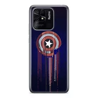 Etui i futerały do telefonów - Etui Kapitan Ameryka 017 Marvel Nadruk pełny Granatowy Producent: Xiaomi, Model: REDMI 10C - miniaturka - grafika 1