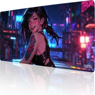 Podkładki pod mysz - PODKŁADKA POD MYSZKĘ XXL Cyberpunkowa Miłość 100x50 TILT Wodoodporna - miniaturka - grafika 1