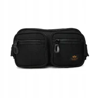 Nerki - Nerka Alpha Industries Label Waist Bag 156943 03 - Czarna - miniaturka - grafika 1
