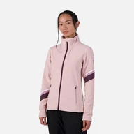 Bluzy damskie - Damski Polar ROSSIGNOL W STRAWPILE FLEECE FZ RLNWL06_337 – Różowy - miniaturka - grafika 1