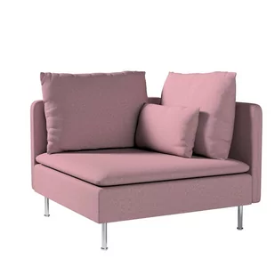 Dekoria pl pl Pokrowiec na sekcję narożną Söderhamn różowy z czarną nitką 99 x 99 x 83 cm Amsterdam 1008-704-48 - Pokrowce na meble - miniaturka - grafika 1