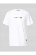 Koszulki męskie - T-shirt z nadrukiem z logo - G-Star Raw - miniaturka - grafika 1