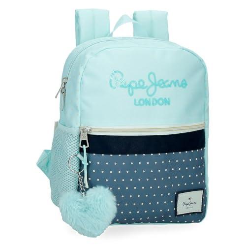 Pepe Jeans Dalma Plecak Casual Niebieski 24x28x10 cm Poliester by Joumma Bags, Niebieski, 25x32x12 cms, plecak na co dzień