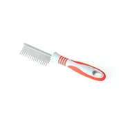 Szczotki i furminatory - Love Story Grzebień dla psa metal 20 cm biało-pomarańczowy 6HYG011 - miniaturka - grafika 1