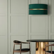 Lampy sufitowe - Duolla Żyrandol Duo, zielony/złoty, Ø 60cm, 1-pkt. - miniaturka - grafika 1