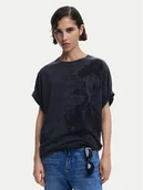 Koszulki i topy damskie - Desigual T-Shirt Donald 25SWTKAH Szary Loose Fit - miniaturka - grafika 1