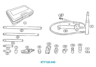 ROZPIERAK HYDRAULICZNY, 10 TON - ZESTAW King Tony - Imadła i ściski - miniaturka - grafika 4