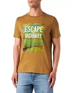 Koszulki męskie - Camel Active T-Shirt Męski, Mosi?Dz, S - miniaturka - grafika 1