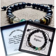 Bransolety męskie - MĘSKA BRANSOLETKA OBFITOŚCI TALIZMAN Kamienie Naturalne Regulowany Obwód/GiovanniDivine - miniaturka - grafika 1