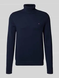 Golf o kroju regular fit z mieszanki bawełny i kaszmiru - Swetry męskie - miniaturka - grafika 1