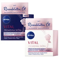 Zestawy kosmetyków damskich - NIVEA VITAL PROMIENNA SKÓRA Przeciwzmarszczkowy krem na dzień 50 ml i na noc 50 ml - miniaturka - grafika 1