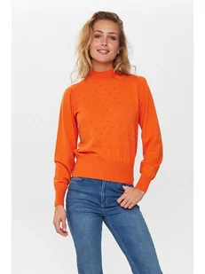 NÜMPH Sweter "Nuedna" w kolorze pomarańczowym - Swetry damskie - miniaturka - grafika 1