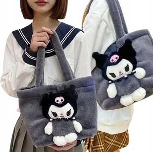 TOREBKA NA RAMIĘ TORBA PLUSZOWA KUROMI HELLO KITTY ANIME PLUSZOWA 32 CM - Torby szkolne - miniaturka - grafika 1