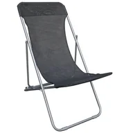 Leżaki ogrodowe - Krzesełko składane beach antracyt - miniaturka - grafika 1