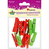 Titanum Klamerki drewniane 15szt - Pozostałe akcesoria dla plastyków - miniaturka - grafika 1