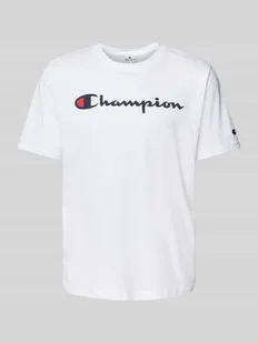 T-shirt z nadrukiem z logo - Koszulki męskie - miniaturka - grafika 1