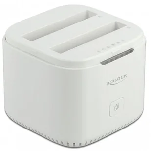 DeLOCK Stacja dokująca dla dysku twardego STACJA DOKUJĄCA HDD/SSD SATA 2X2,5&quot USB C 3.2 FUNKCJA KLONOWANIA 63084 - Obudowy i kieszenie na dyski twarde - miniaturka - grafika 1