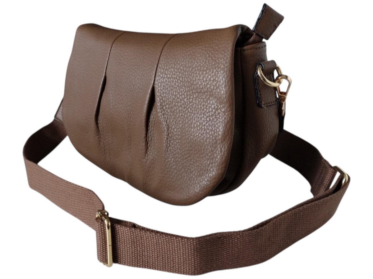 Torebka Damska, Miejska Mała Listonoszka Na Ramię, Kolor Brązowy