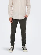 Spodnie męskie - Only & Sons Chinosy 22022911 Szary Tapered Fit - miniaturka - grafika 1