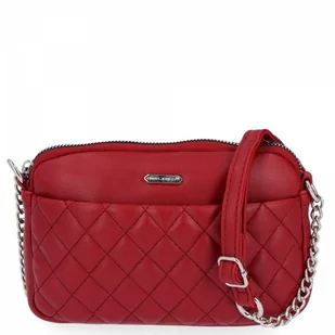 Torebka Damska Pikowana Listonoszka firmy David Jones Bordowa - Torebki damskie - miniaturka - grafika 1