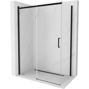 Mexen Omega kabina prysznicowa rozsuwana 160x90 cm, transparent, czarna - Kabiny prysznicowe - miniaturka - grafika 1